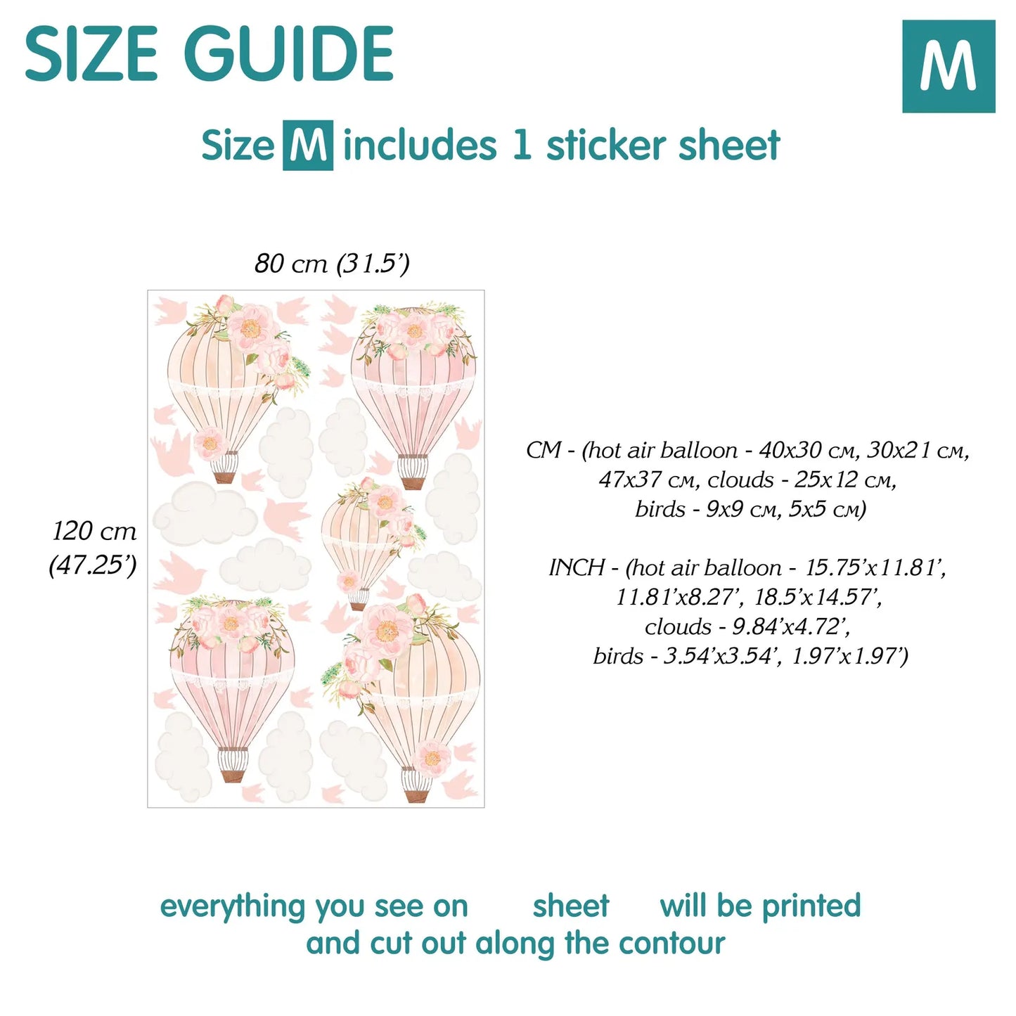 Hot Air Balloons Wall Decals