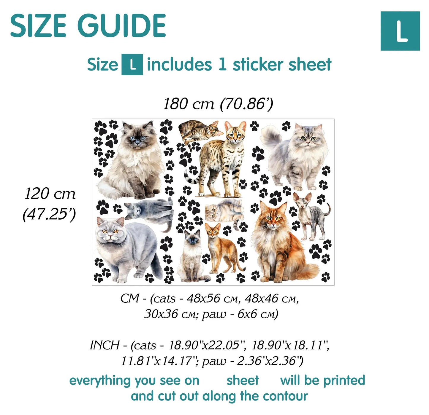 Cats Wall Decals 6.0