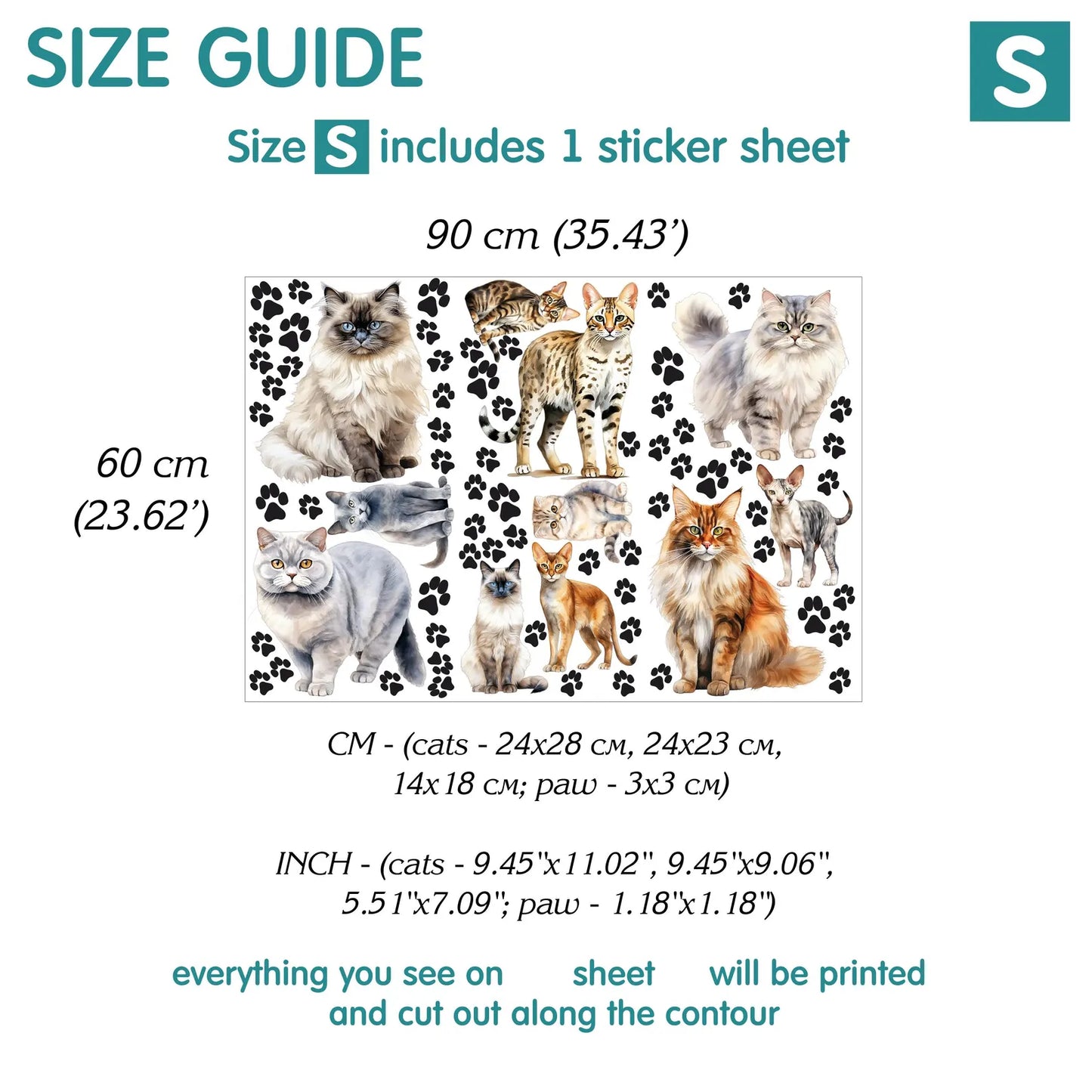 Cats Wall Decals 6.0