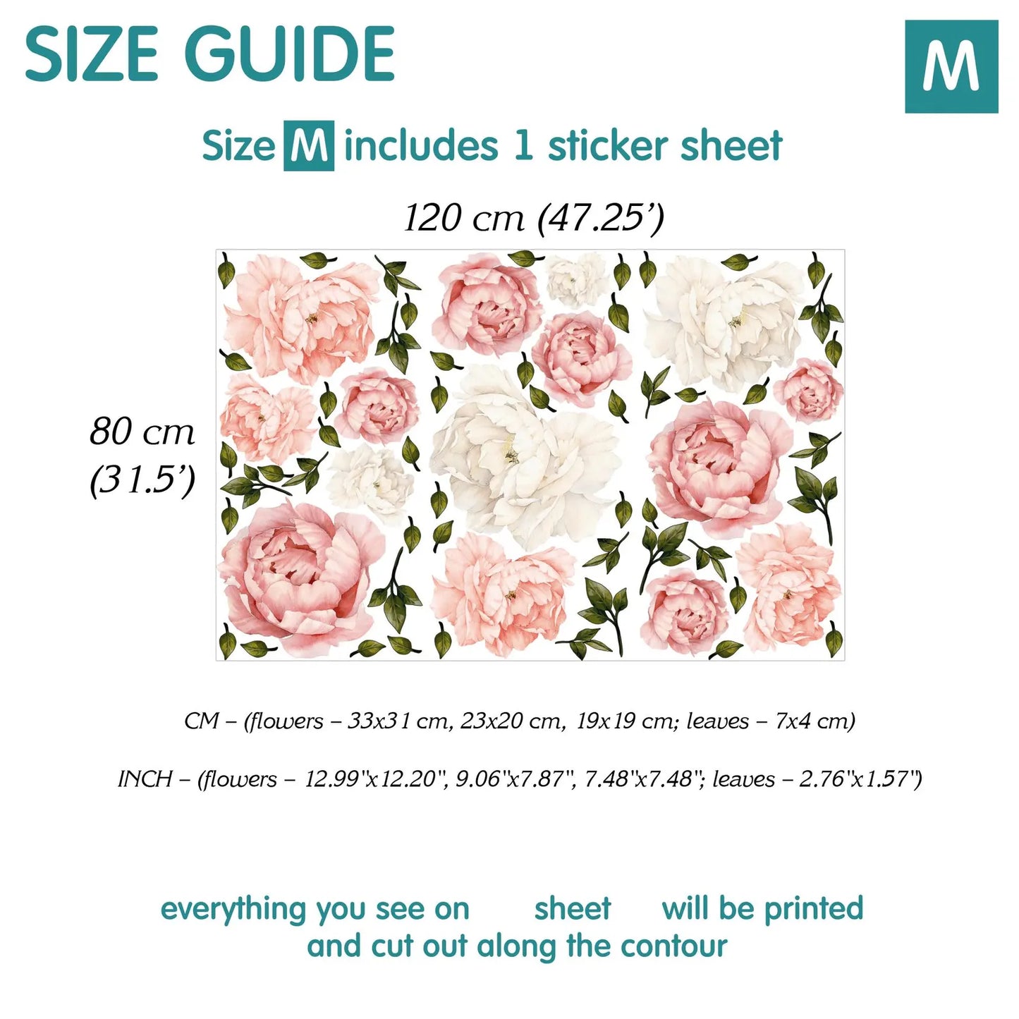 Peonies Wall Decals 1.14