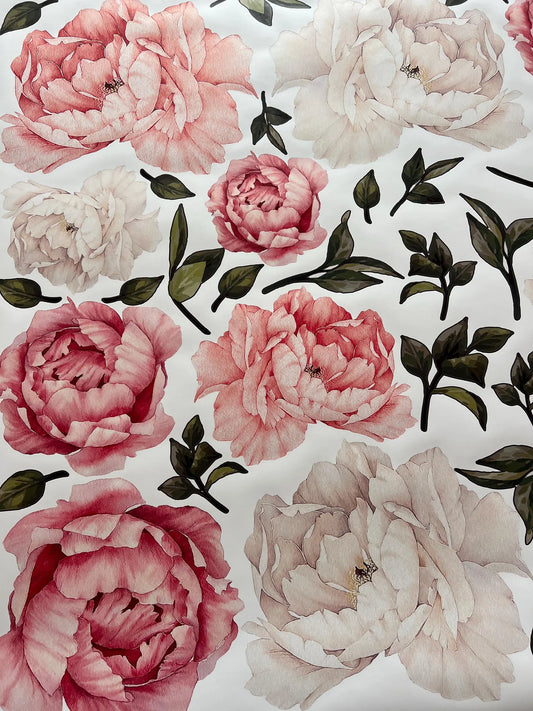 Peonies Wall Decals 1.14