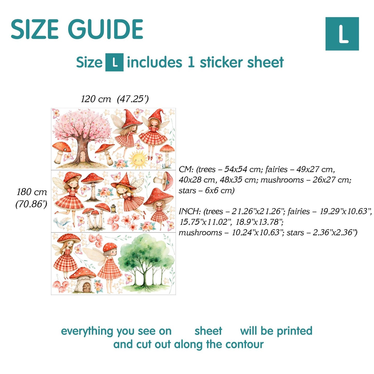 Fairy Mushroom Wall Decals
