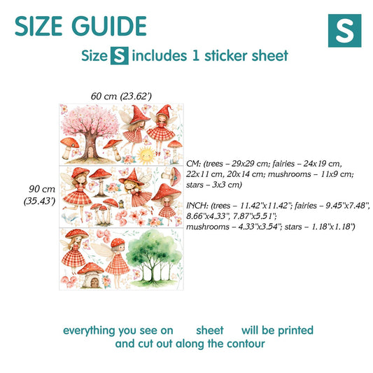 Fairy Mushroom Wall Decals