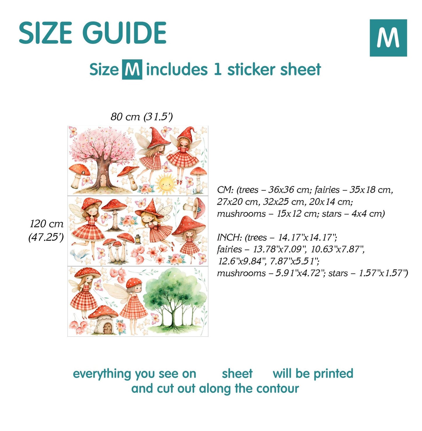 Fairy Mushroom Wall Decals