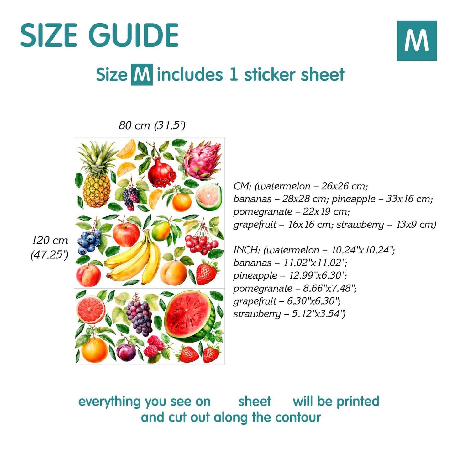 Fruit Wall Decals 3.0