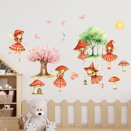 Fairy Mushroom Wall Decals