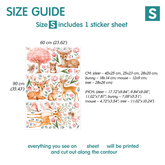 Woodland Animal Wall Decals 5.66