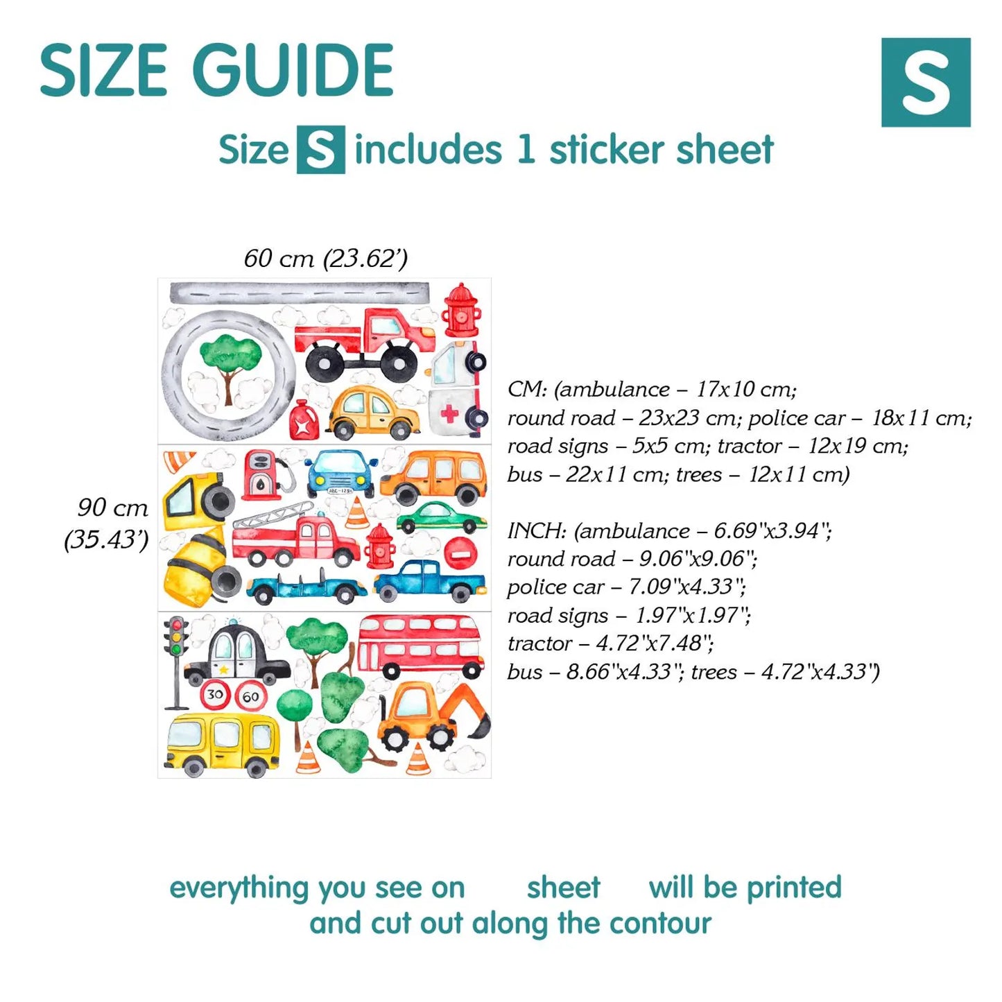 Cars Wall decals 3.78