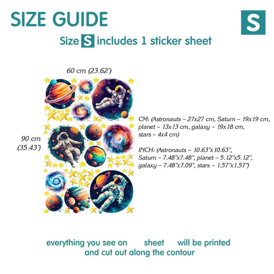 Space Wall Decals 16.0