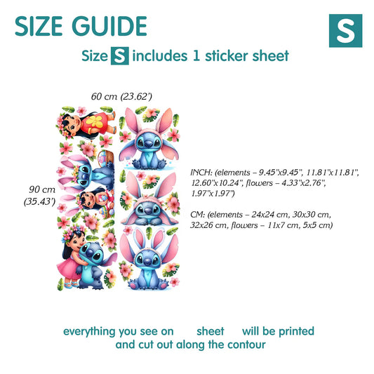 Stitch & Angel Wall Decals