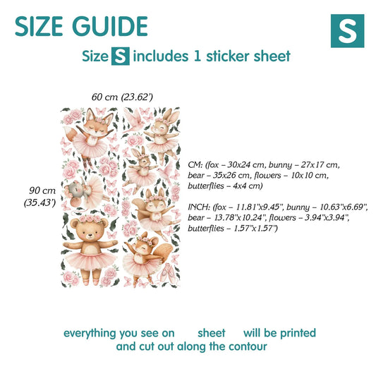 Ballerina Wall Decals (43.7)
