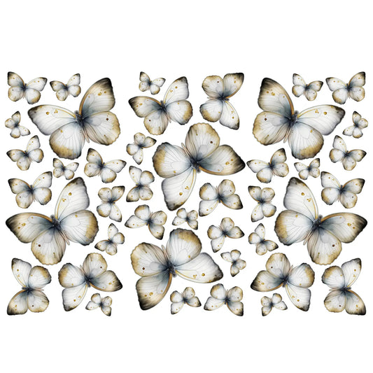 White Butterfly Wall Decals