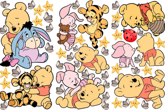 Winnie Pooh Friends Wall Decal 11.8