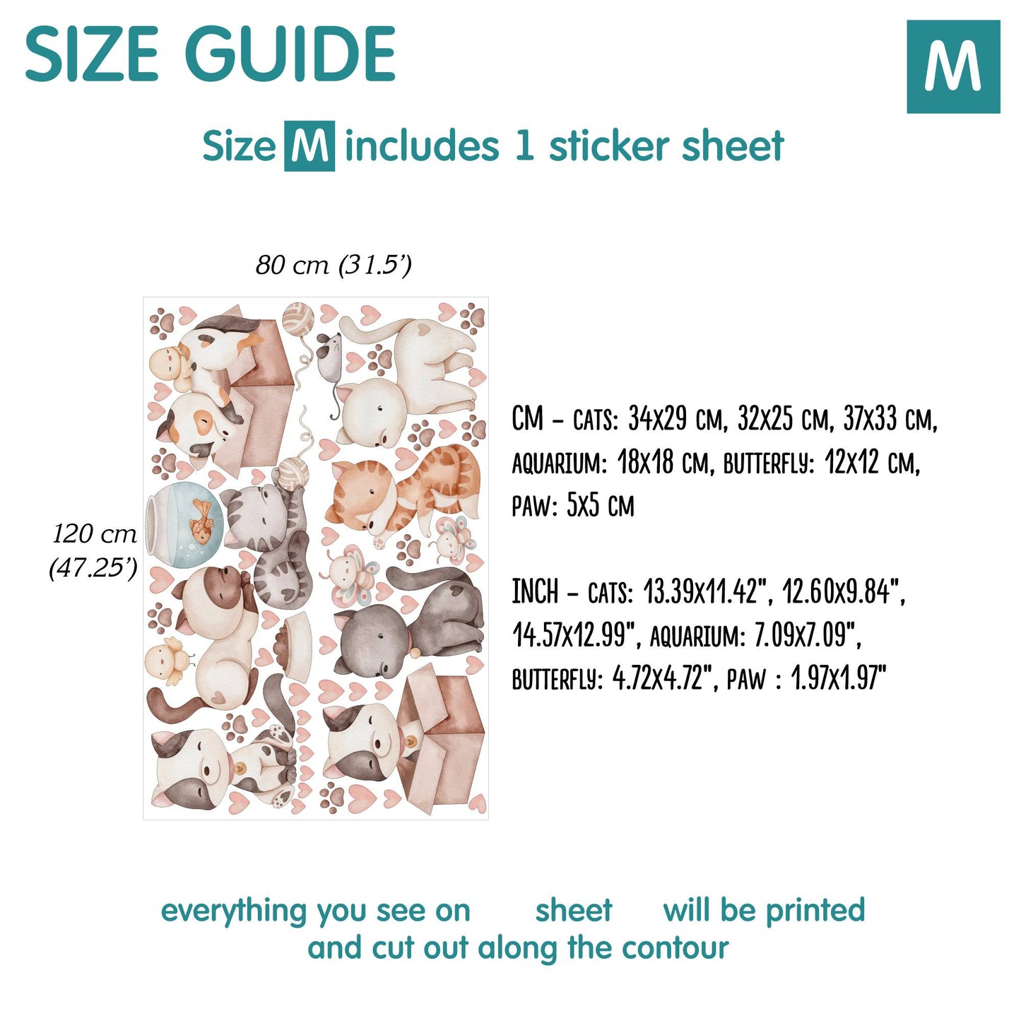 Cats Wall Decals 5.0