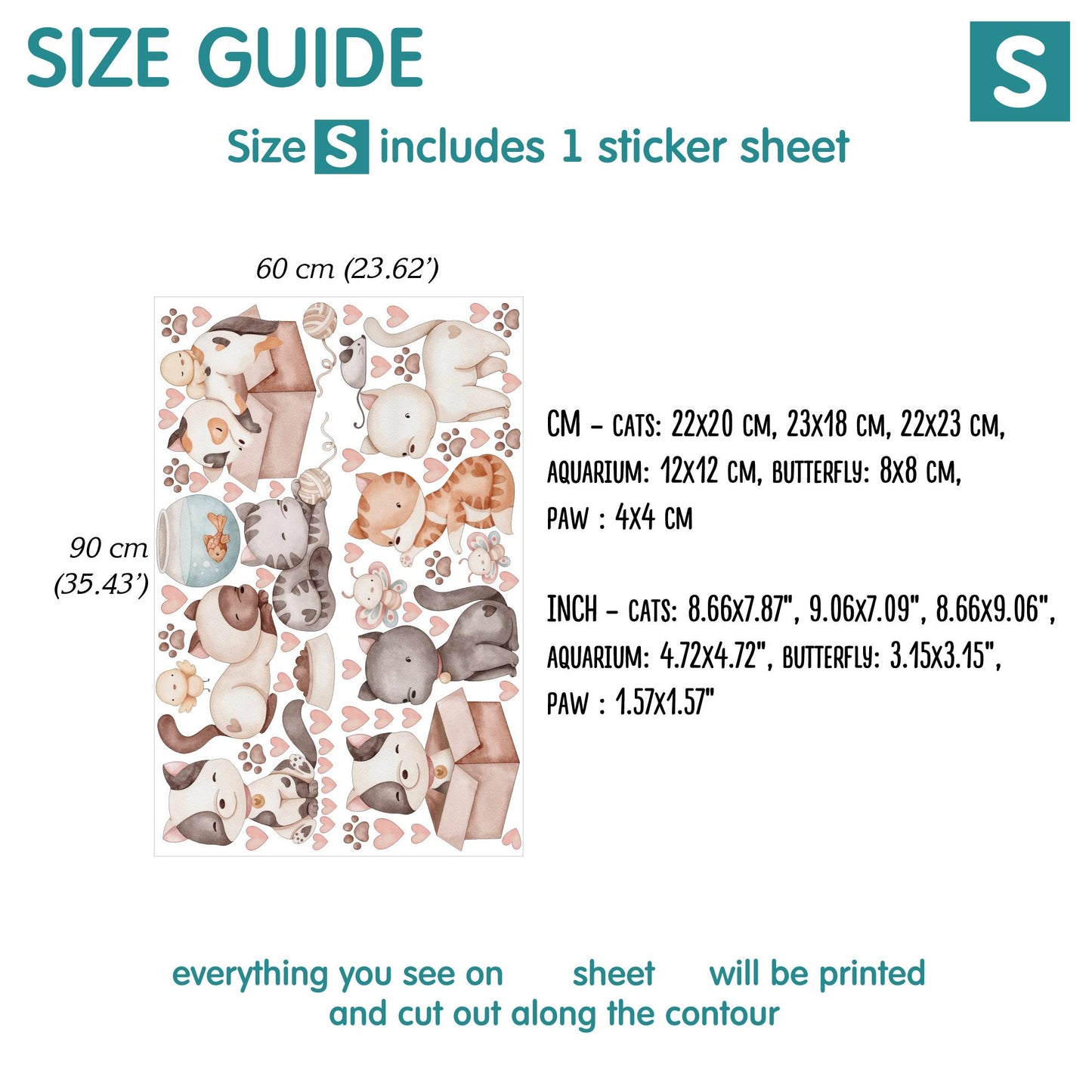 Cats Wall Decals 5.0