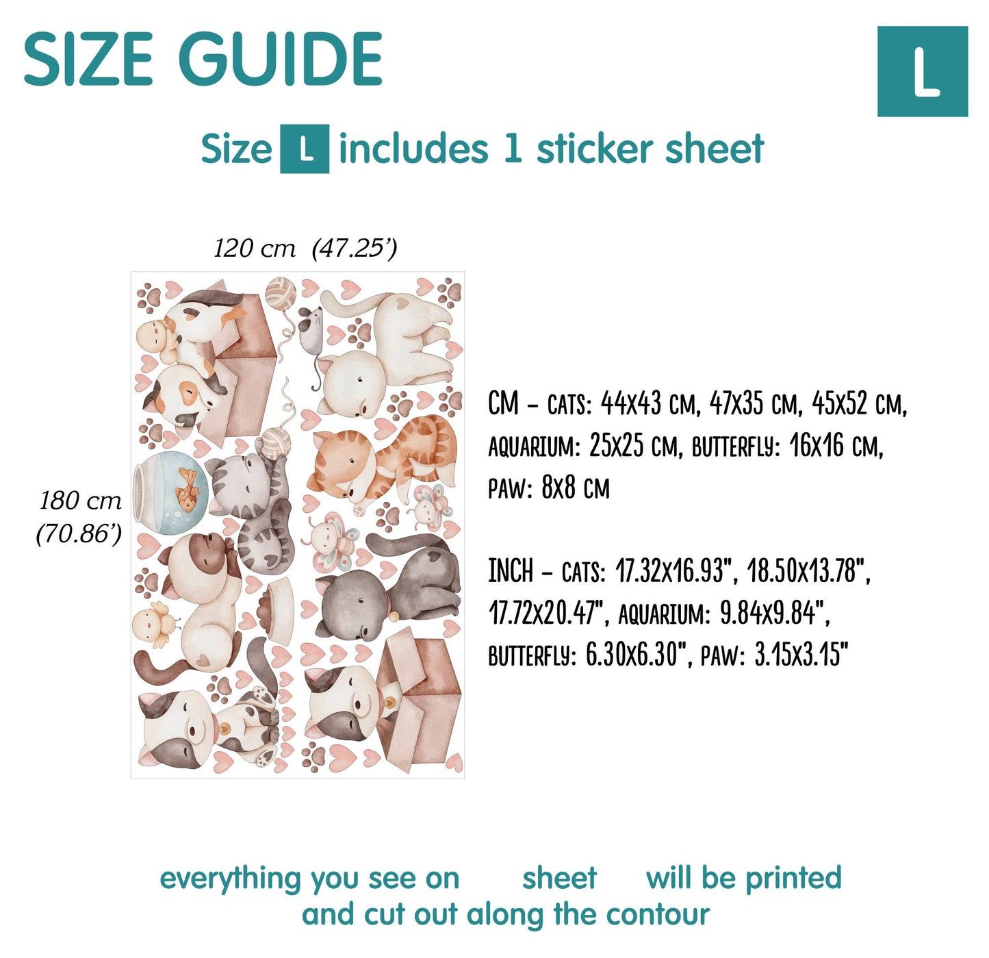Cats Wall Decals 5.0