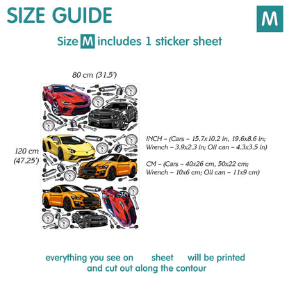 Cars Wall Decals 11.23