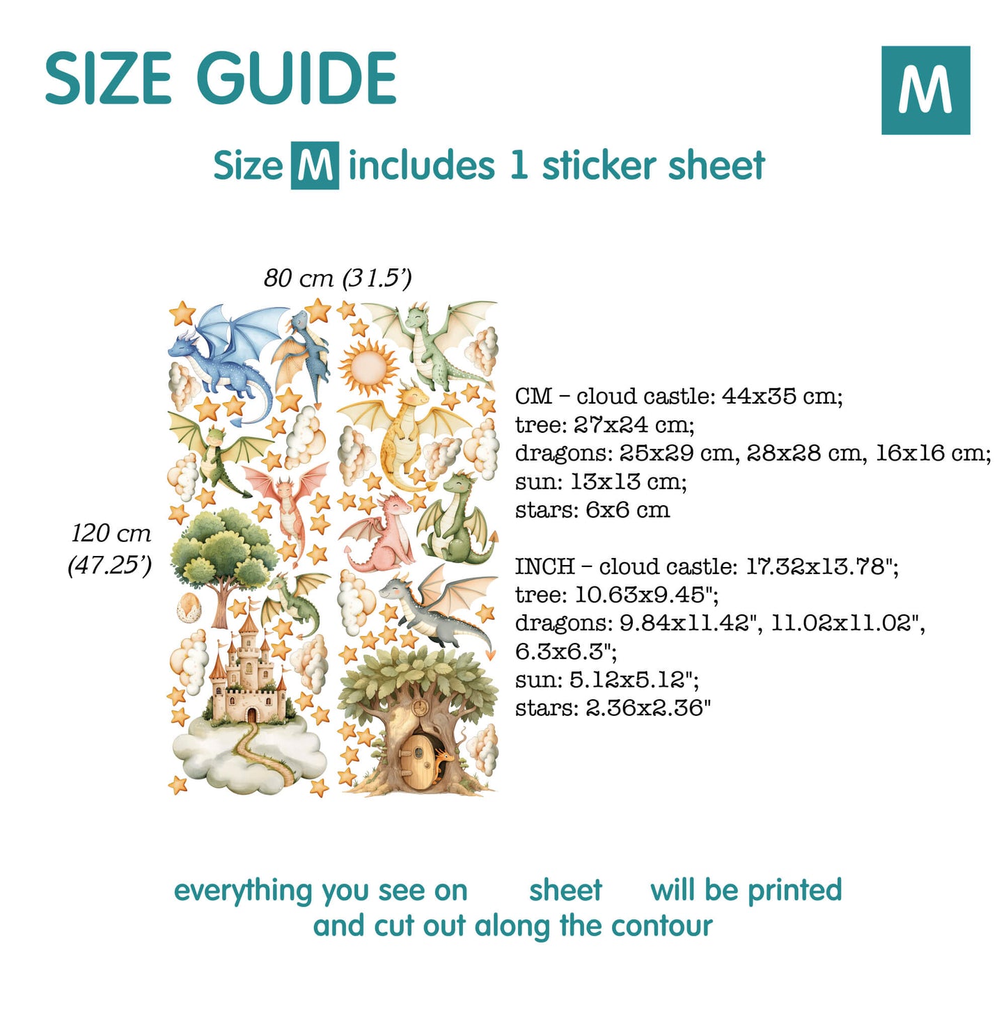 Dragons Wall decals 44.3