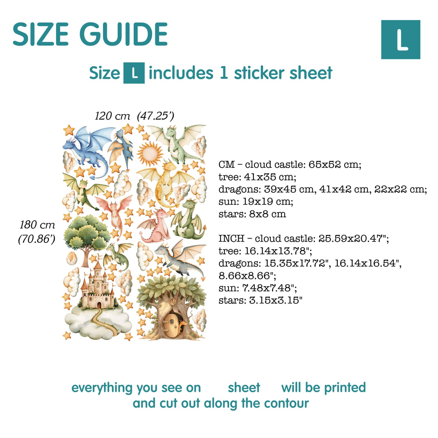 Dragons Wall decals 44.3