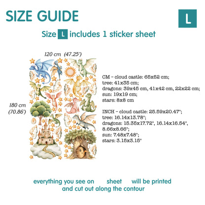 Dragons Wall decals 44.3