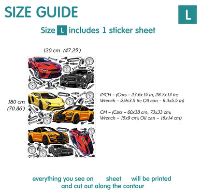 Cars Wall Decals 11.23