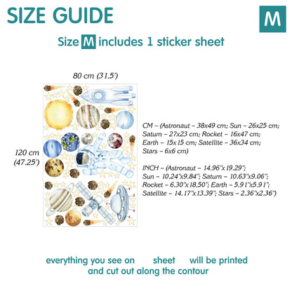 Space Wall Decals 12.0