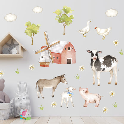 Farm Animal Wall Decals 4.11