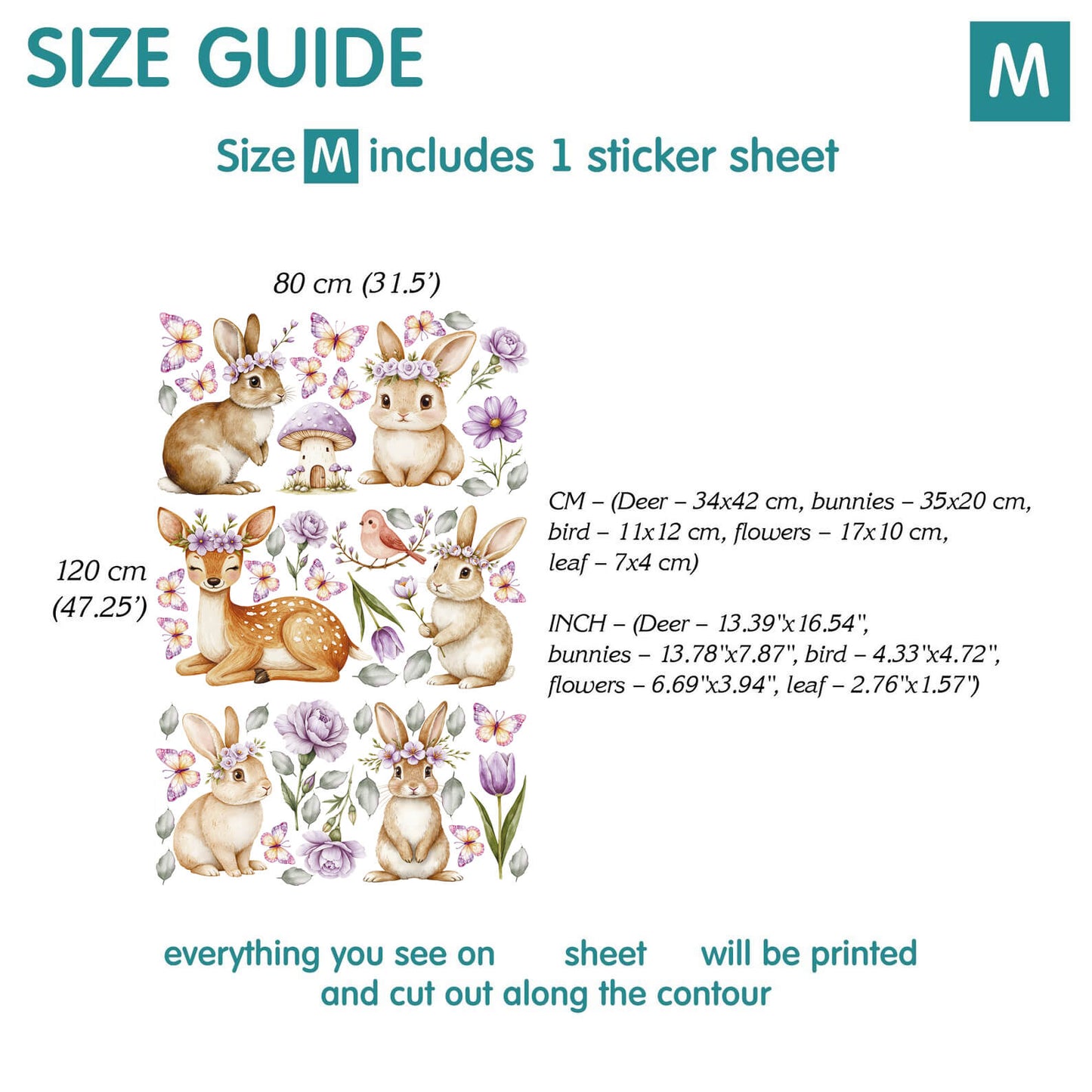 Gray Bunny Wall Decals 1.3