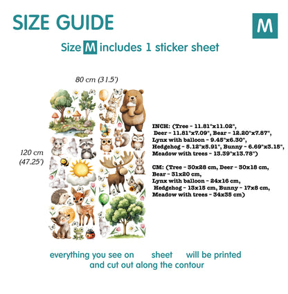 Woodland Animal Wall decals (35.11)