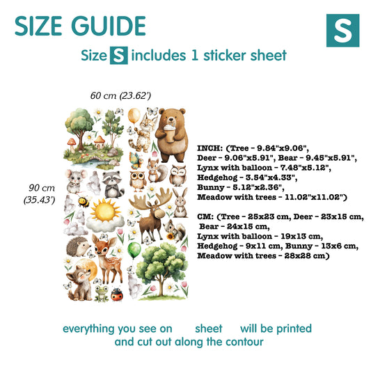 Woodland Animal Wall decals (35.11)