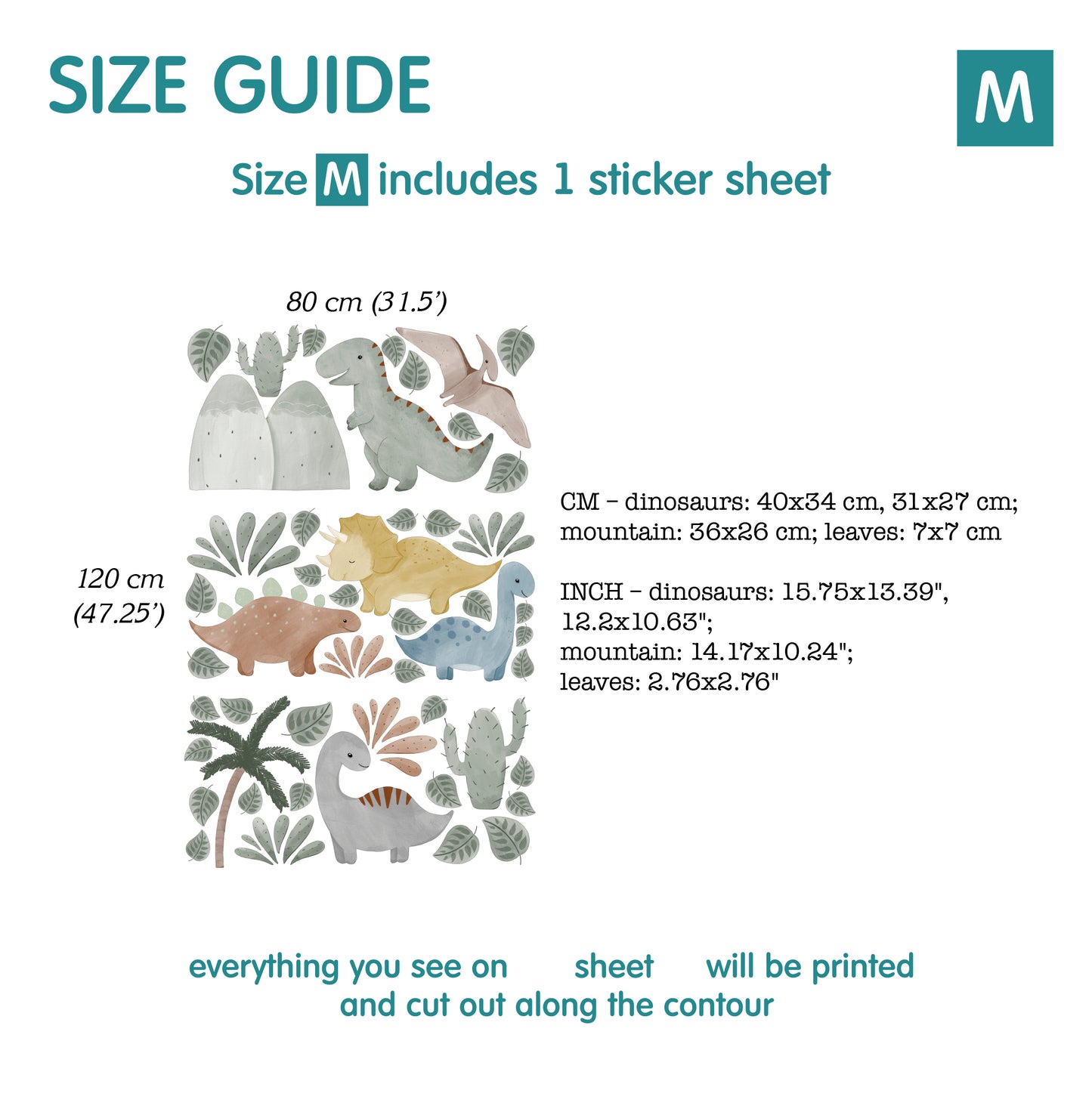 Dino Wall Decals 84.0
