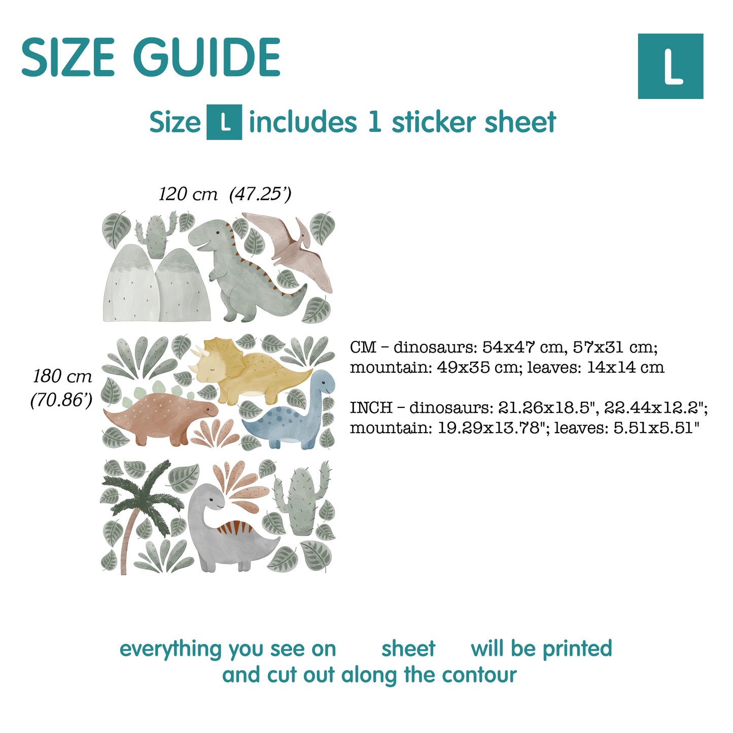 Dino Wall Decals 84.0