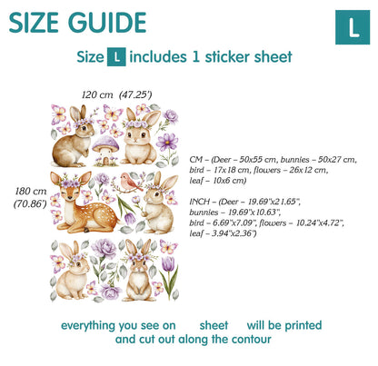 Gray Bunny Wall Decals 1.3