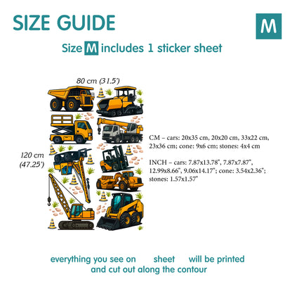 Construction Wall Decals 17.2