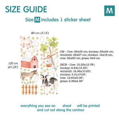Farm Animal Wall Decals 4.11