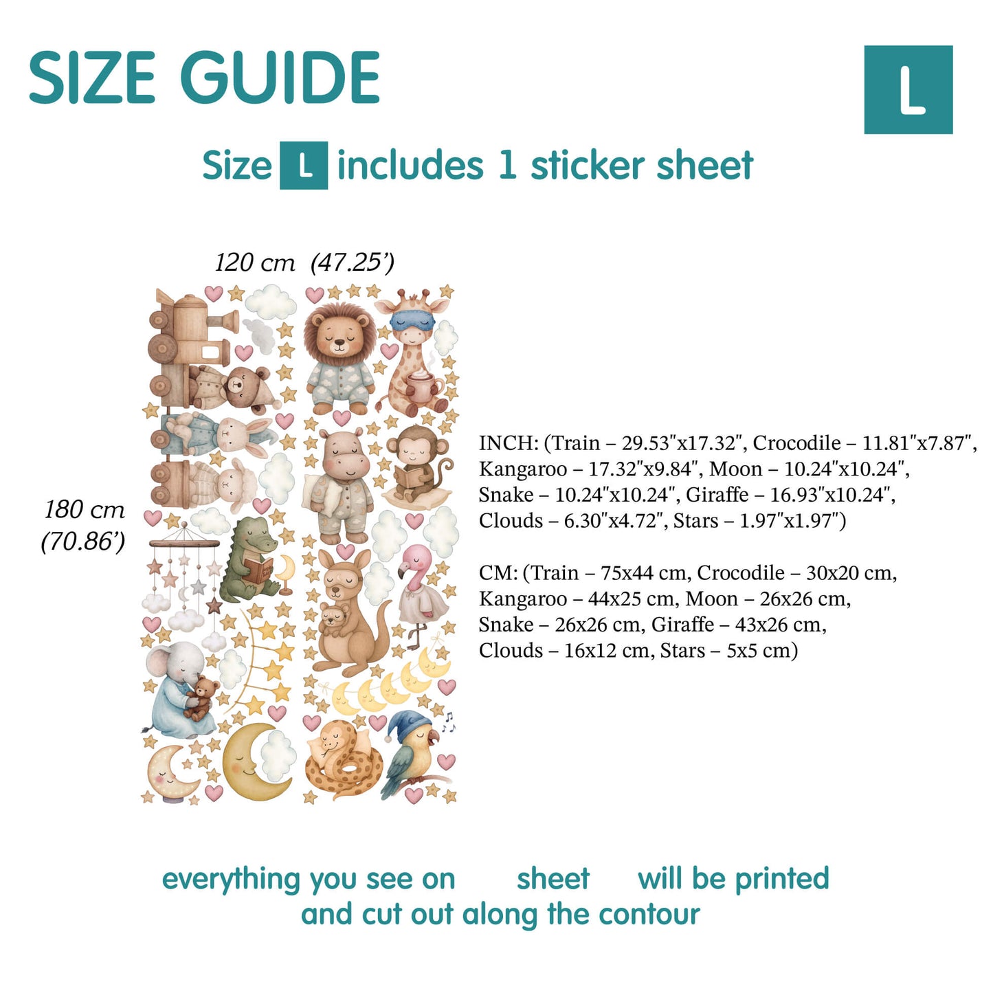 Sleepy Animals Wall decals (13.11)