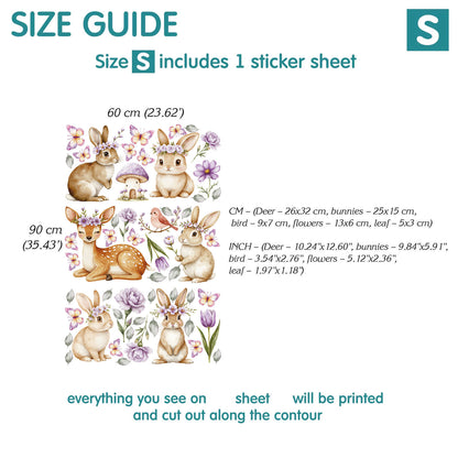Gray Bunny Wall Decals 1.3