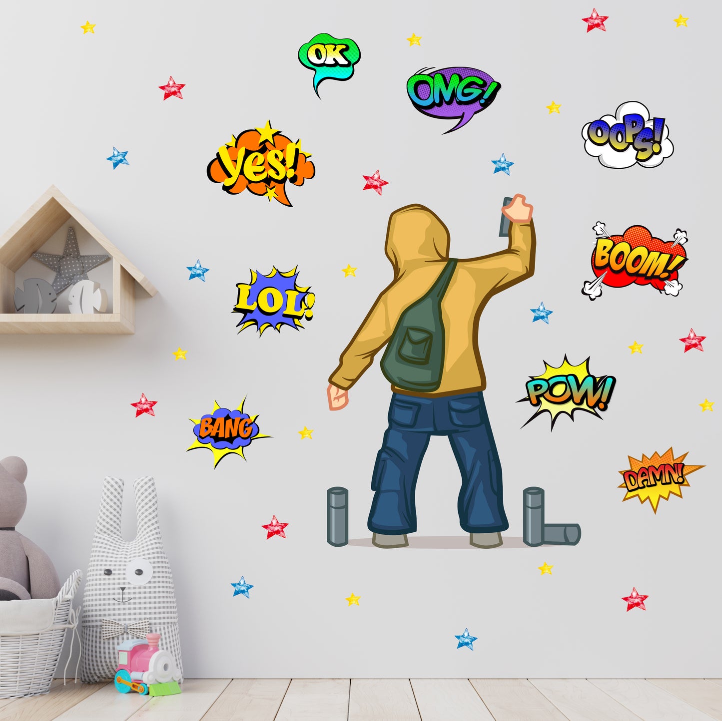 Graffiti Boy wall Decals