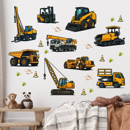 Construction Wall Decals 17.2