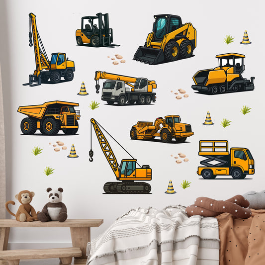 Construction Wall Decals 17.2