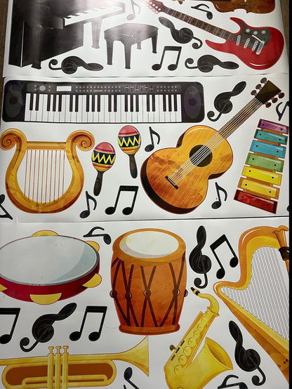 Musical Instruments Wall Decals