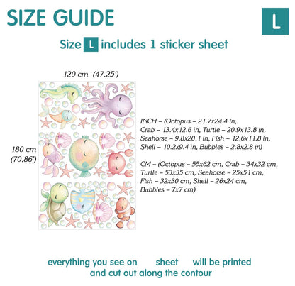 Ocean Wall Decals 5.2