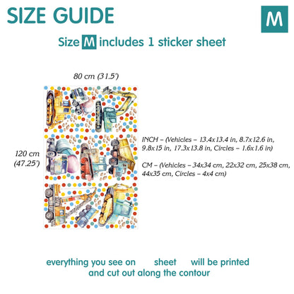 Construction Cars Wall Decals 11.02
