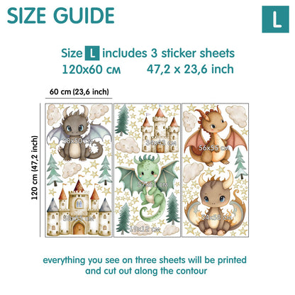 Dragons Wall Decals 14.4