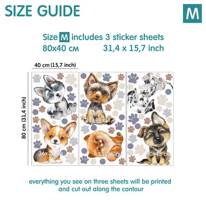 Dogs Wall Decals 14.8