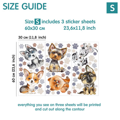 Dogs Wall Decals 14.8