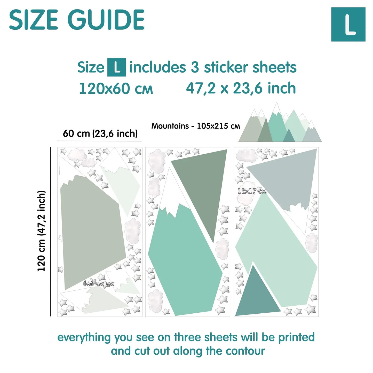 Mountains Wall Decals 5.0