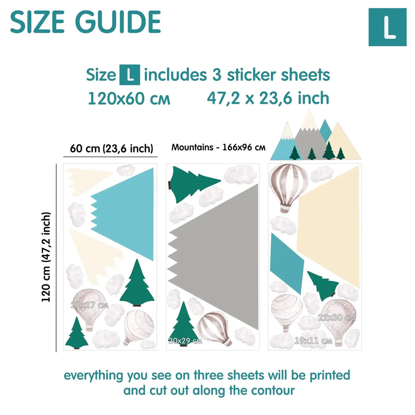 Mountains Wall Decals 4.0