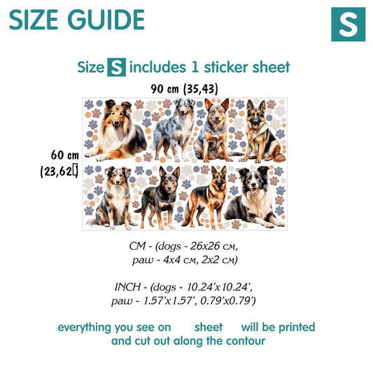 Dogs Wall Decals 9.7