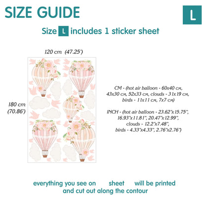 Hot Air Balloons Wall Decals